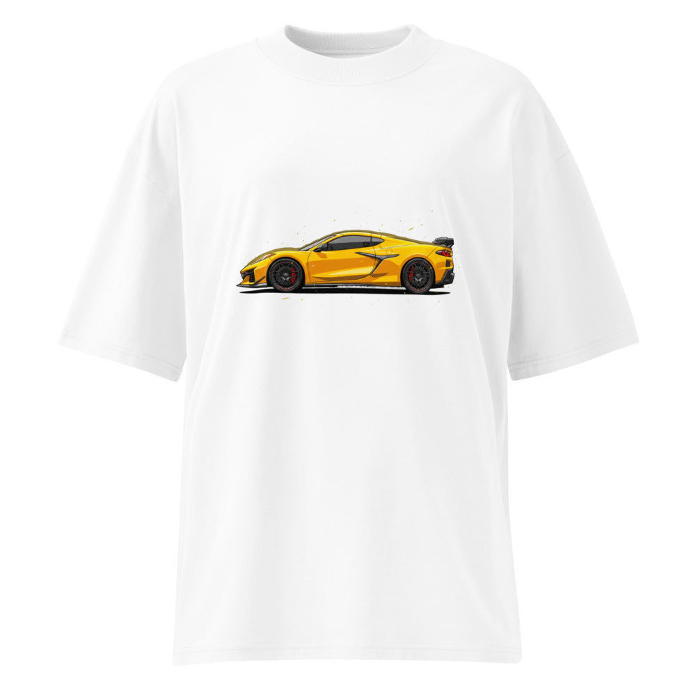 Oversize Corvette C8 Yellow Red Calipers - Frente fantasma