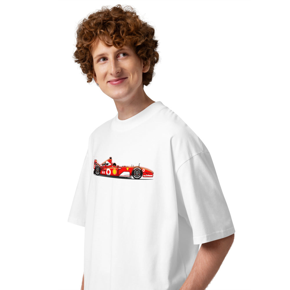 Oversize Ferrari F1 Red Race Car Side Profile - Modelo masculino lateral
