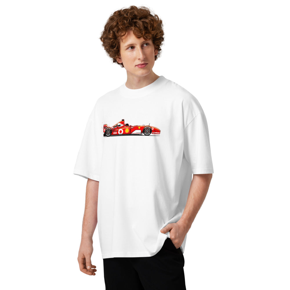 Oversize Ferrari F1 Red Race Car Side Profile - Modelo masculino