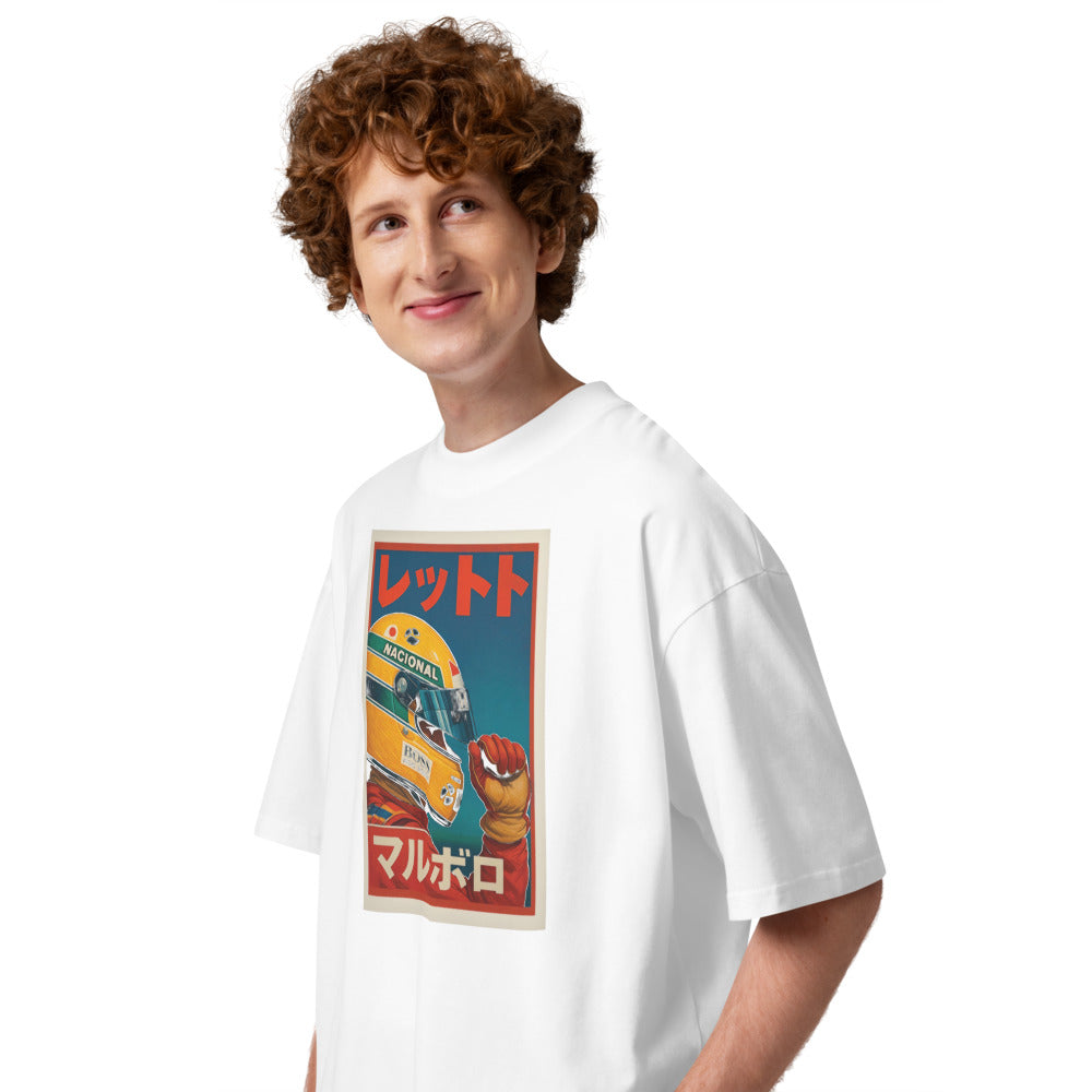 Oversize Senna In Japan - Modelo masculino lateral