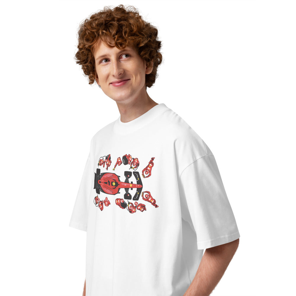 Oversize Team Ferrari - Modelo masculino lateral