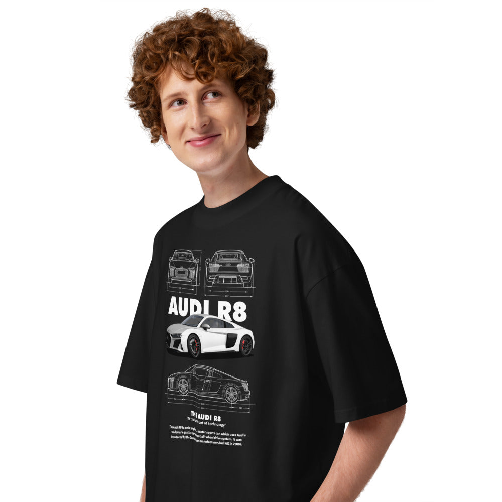 Oversize Audi R8 - Modelo masculino lateral