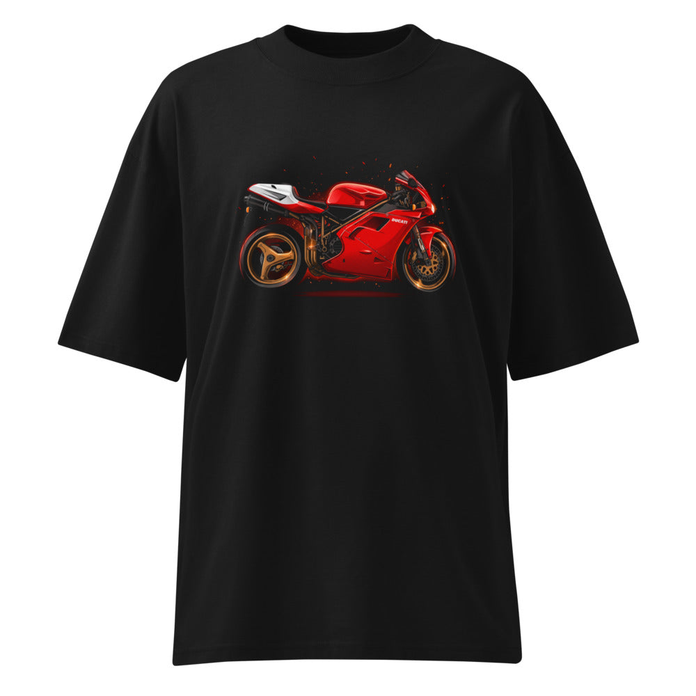 Oversize Ducati Red Superbike Gold Wheels - Frente fantasma