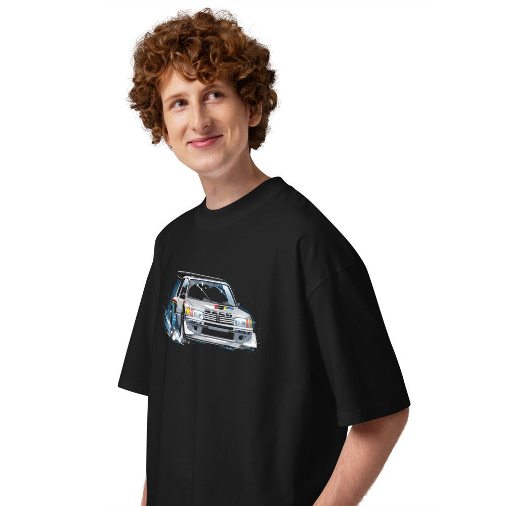 Oversize Peugeot 205 Turbo 16 Rally Snow Drift - Modelo masculino lateral