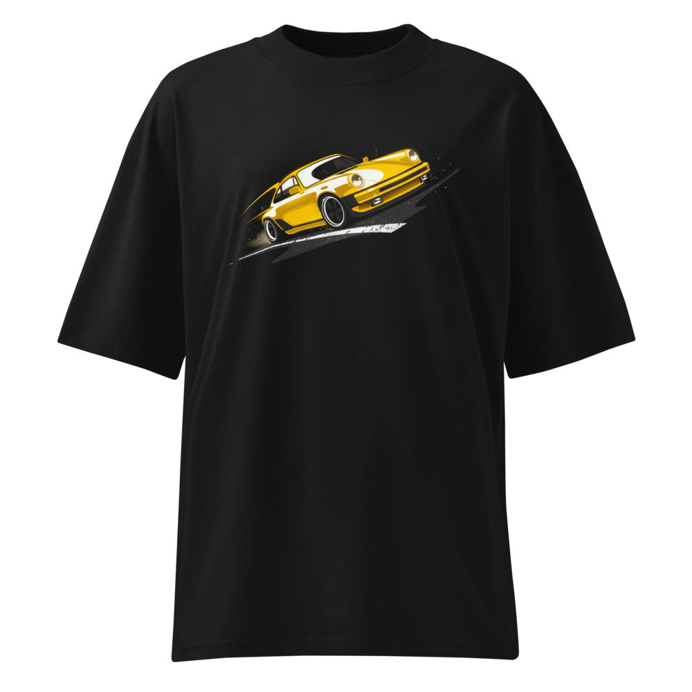 Oversize Porsche 911 Yellow Classic Road Streak - Frente fantasma