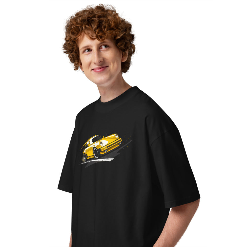 Oversize Porsche 911 Yellow Classic Road Streak - Modelo masculino lateral