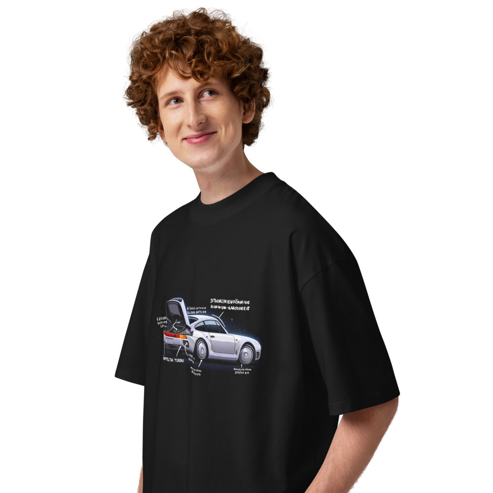 Oversize Porsche 959 Doppelter Turbo - Modelo masculino lateral