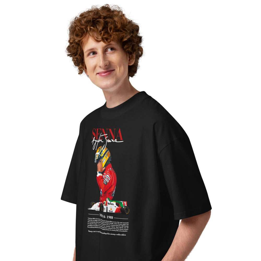 Oversize Senna 1988 - Modelo masculino lateral
