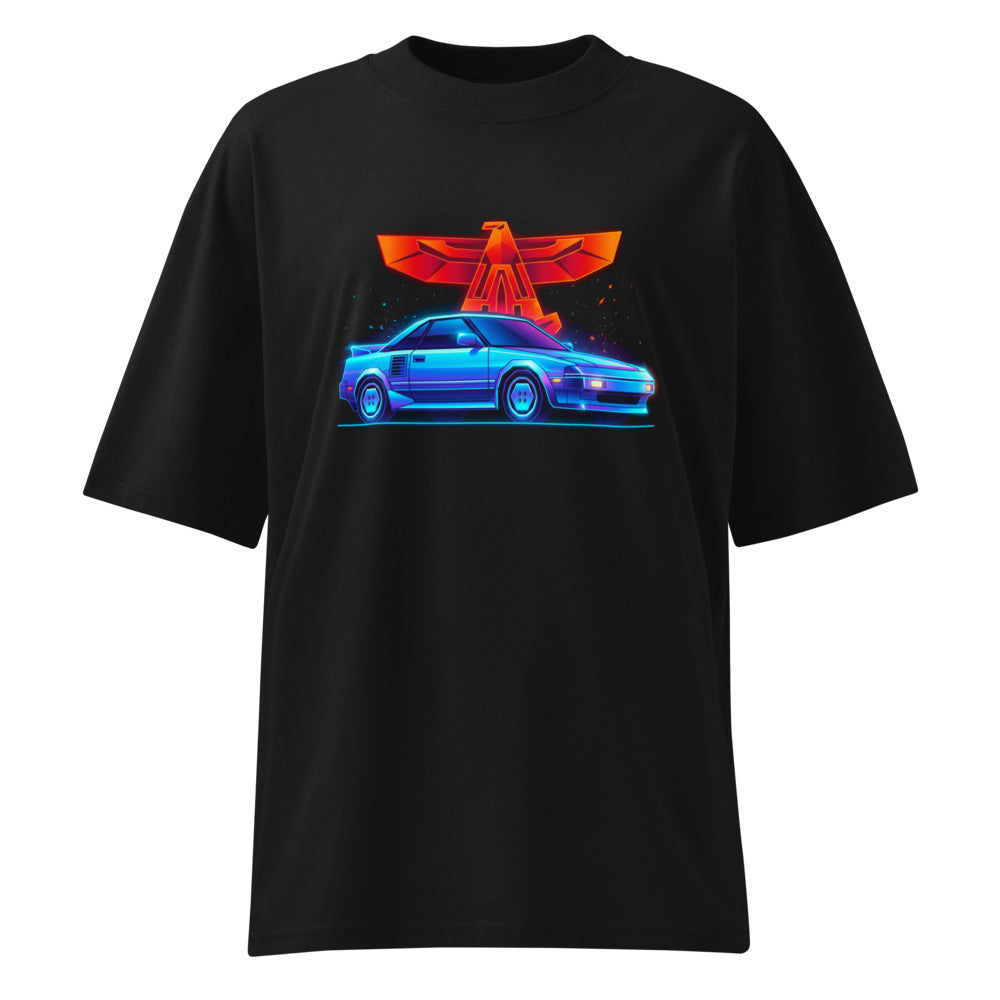 Oversize Toyota MR2 Synthwave Neon Eagle - Frente fantasma
