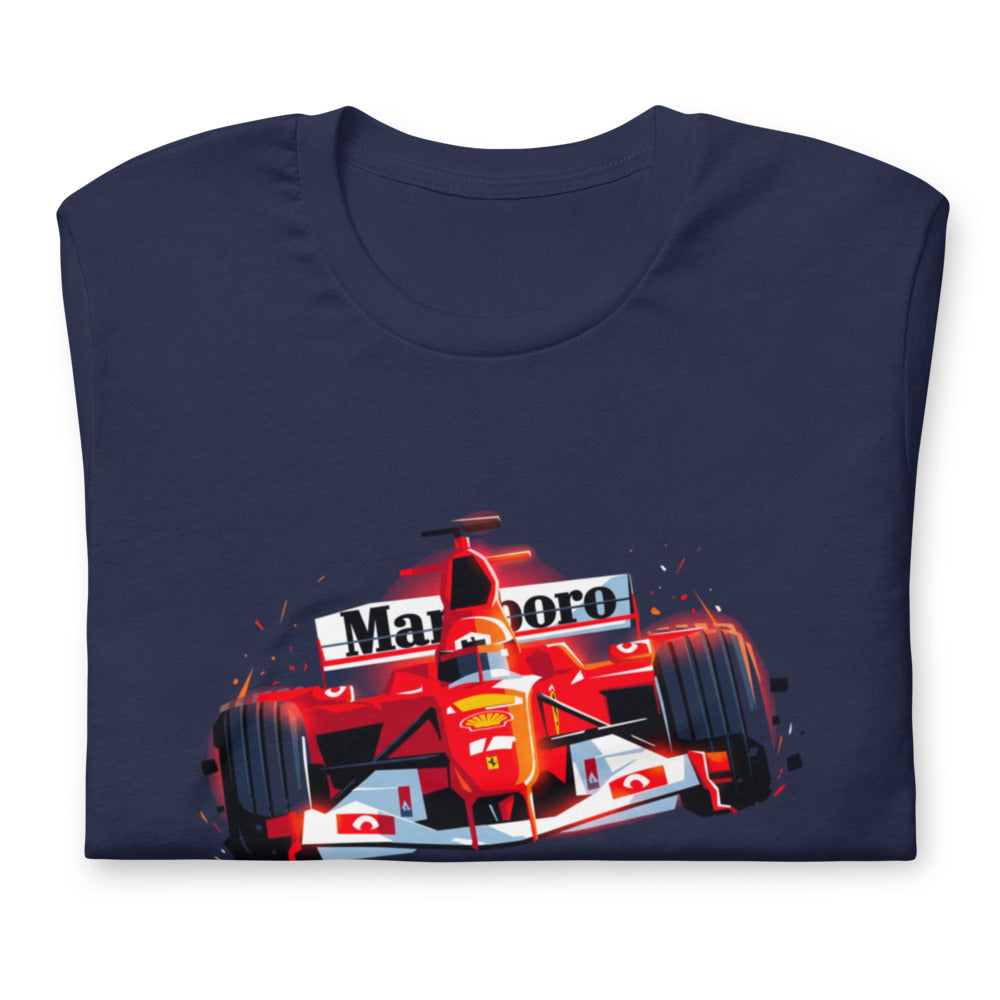 Playera Ferrari F1 Car Red Glow Sparks - Doblado