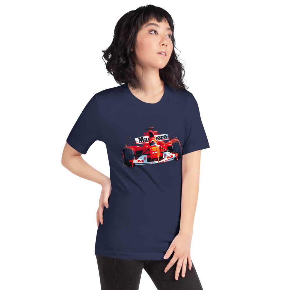 Playera Ferrari F1 Car Red Glow Sparks - Modelo femenina