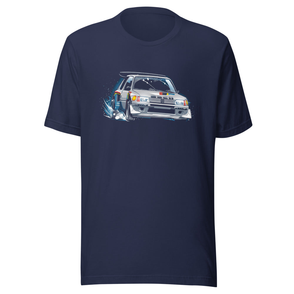Playera Peugeot 205 Turbo 16 Rally Snow Drift - Frente grande