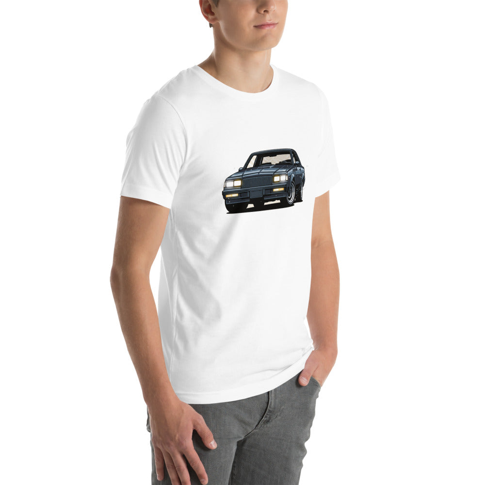 Playera Buick Grand National Glowing Headlights - Modelo masculino lateral