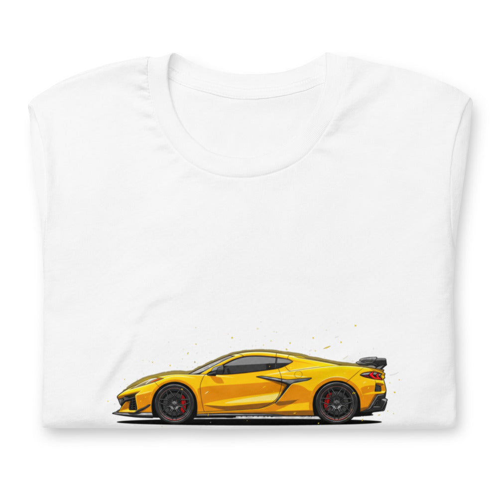 Playera Corvette C8 Yellow Red Calipers - Doblado