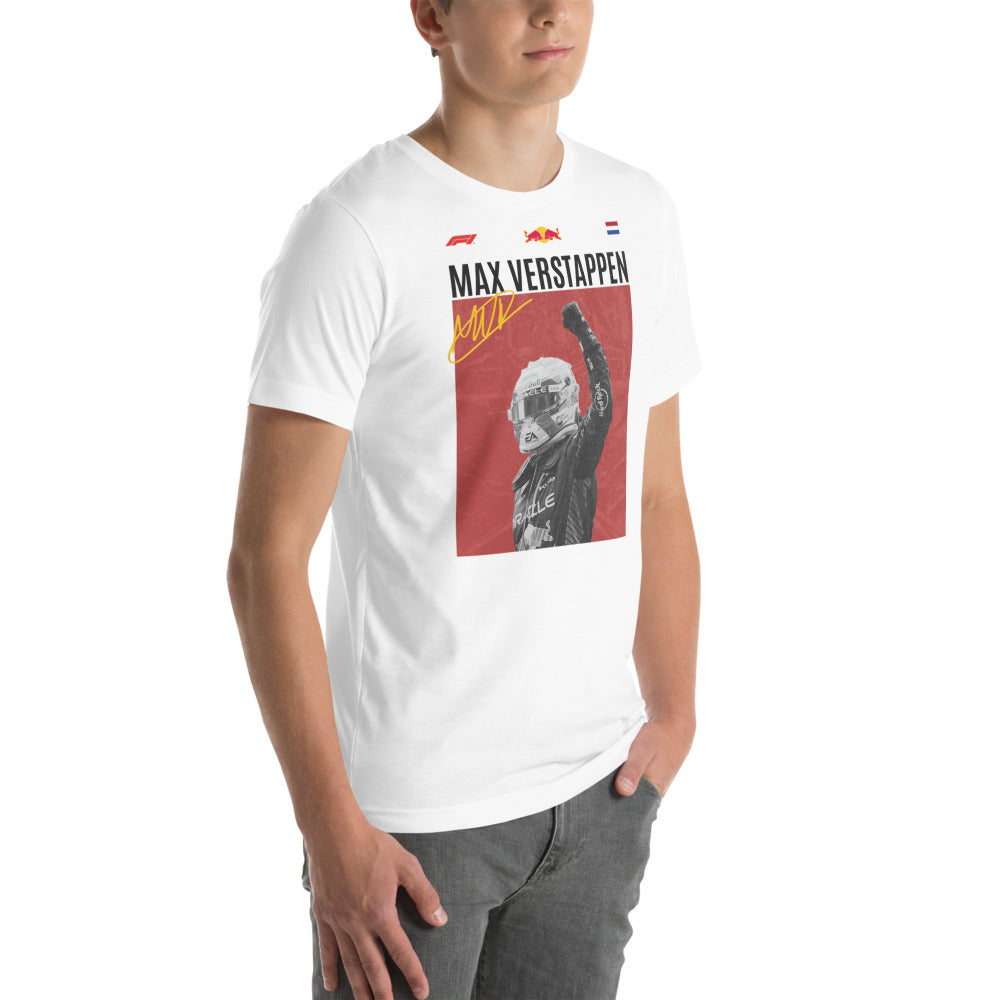Playera Max Verstappen Champion - Modelo masculino lateral