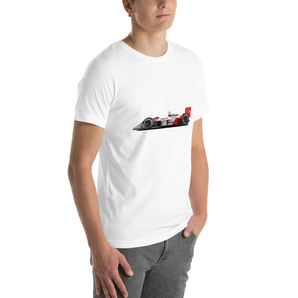 Playera McLaren MP4/4 - Modelo masculino lateral