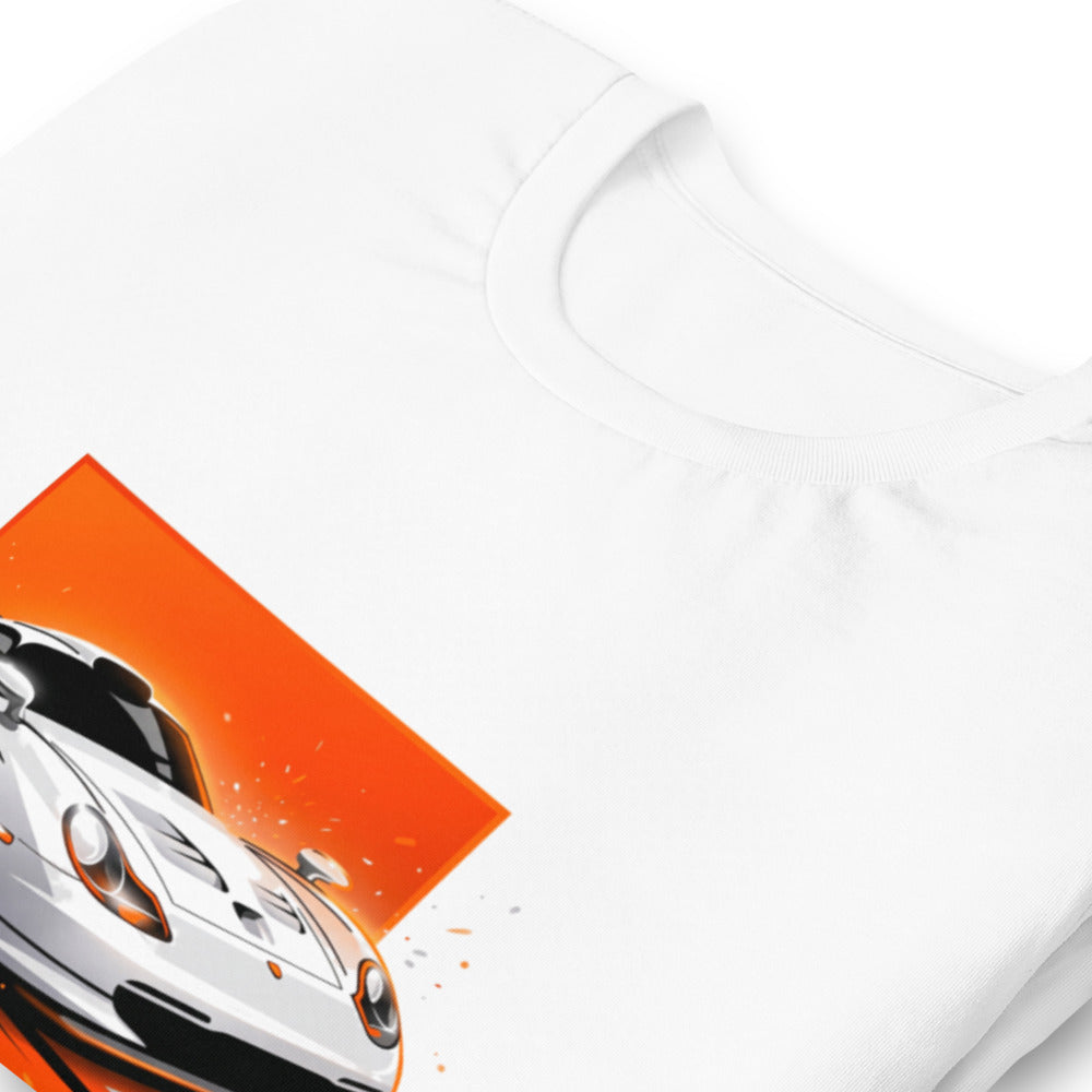 Playera Porsche 911 GT1 White Orange Sparks - Doblado zoom