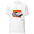 Playera Porsche 911 GT1 White Orange Sparks - Frente grande