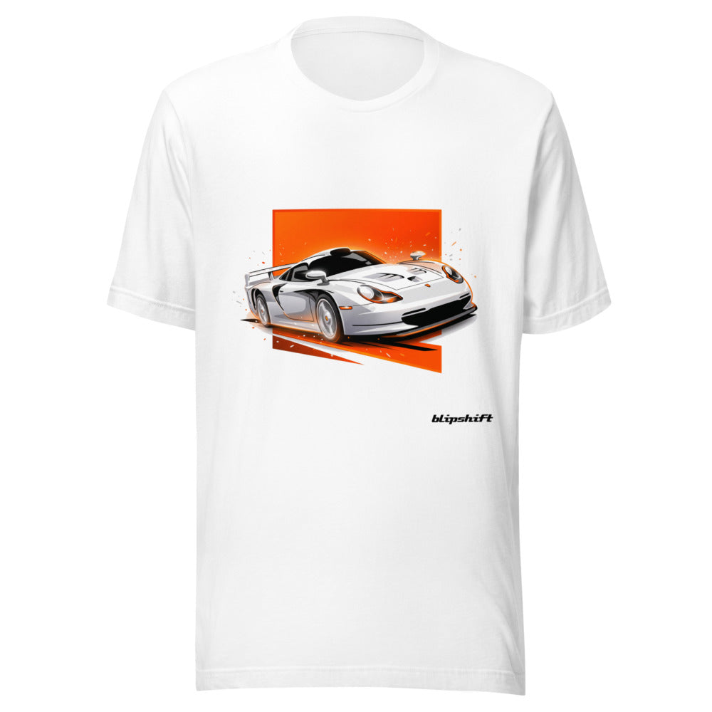 Playera Porsche 911 GT1 White Orange Sparks - Frente grande