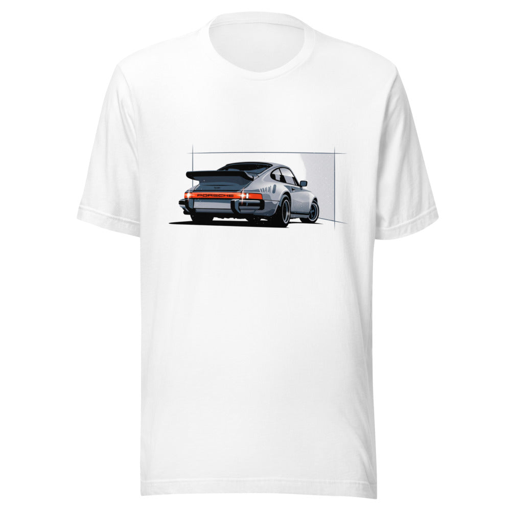 Playera Porsche 911 Turbo Silver Rear View - Frente grande