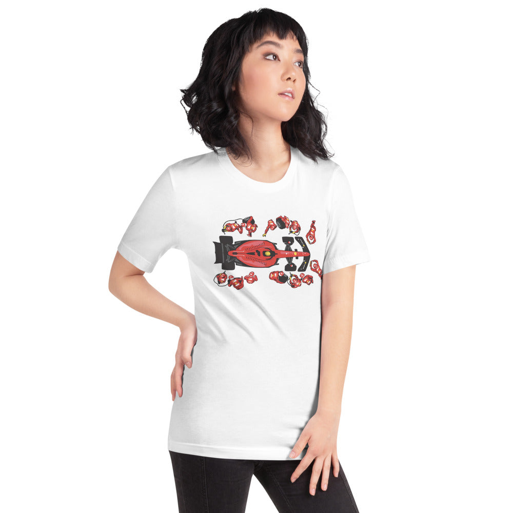 Playera Team Ferrari - Modelo femenina