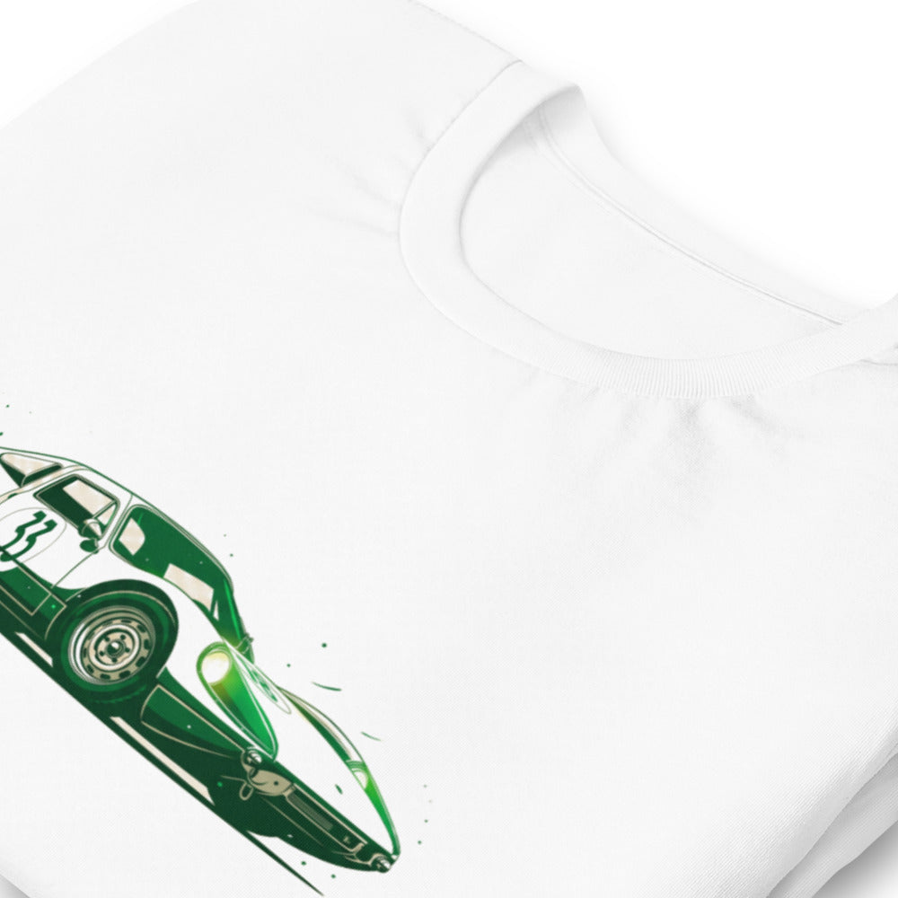 Playera Vintage Green Racing Coupe Number 33 - Doblado zoom