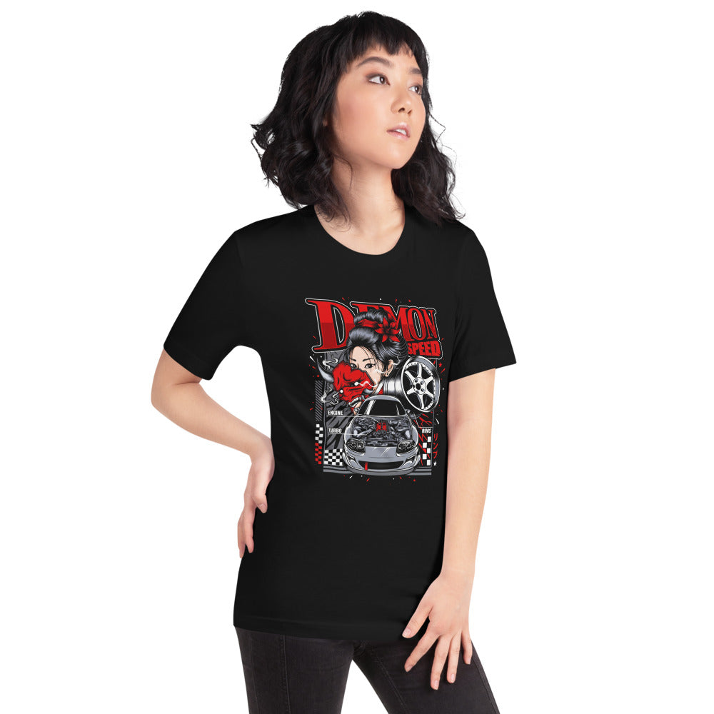 Playera Demon Speed Oni Mask JDM Tuner - Modelo femenina