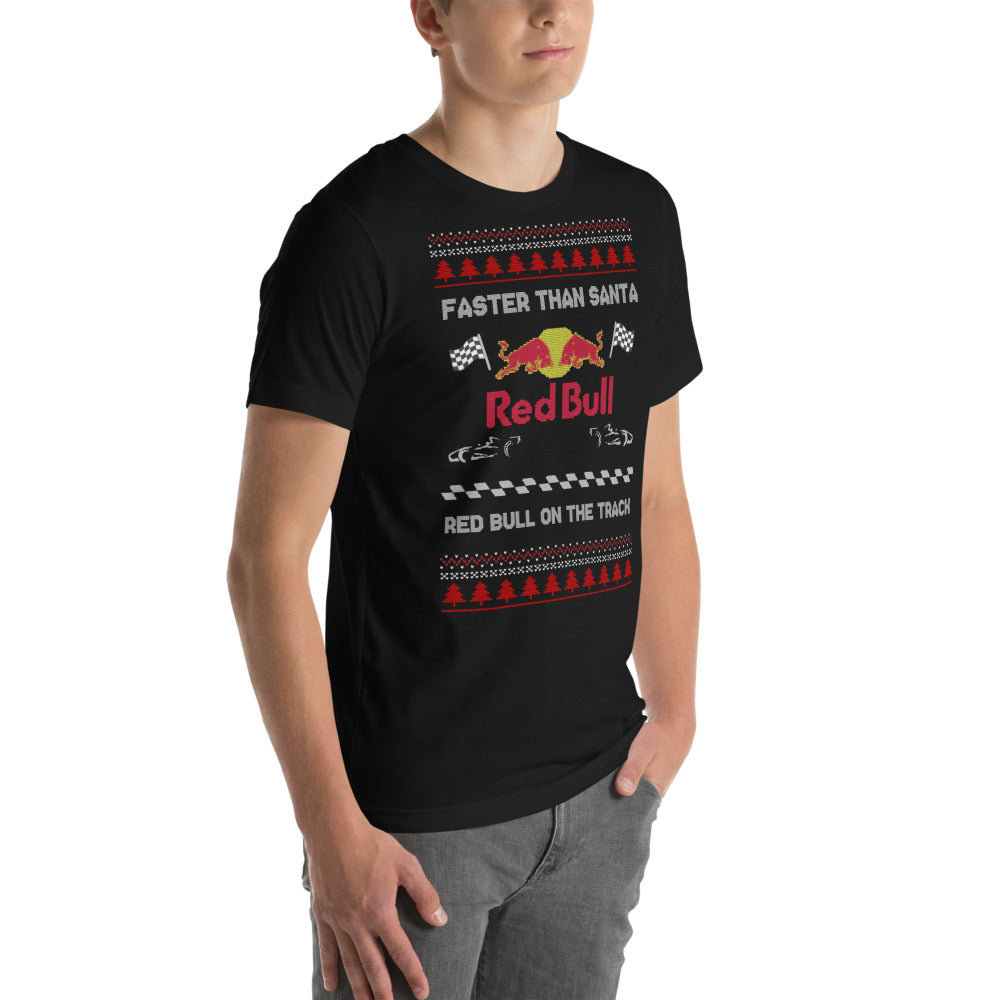 Playera Faster than Santa - Modelo masculino lateral