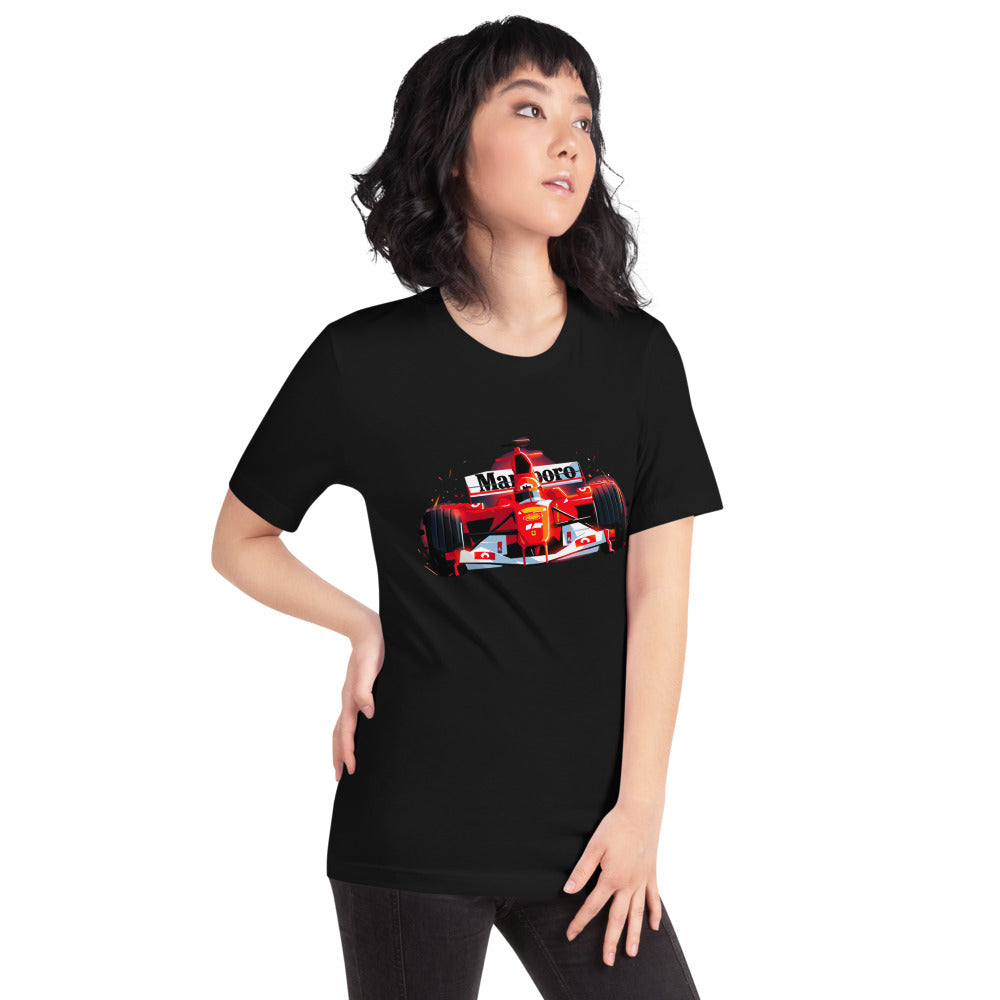 Playera Ferrari F1 Car Red Glow Sparks - Modelo femenina