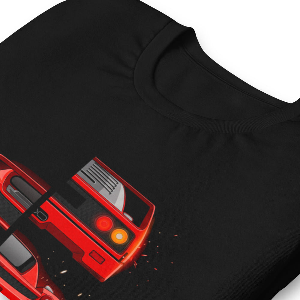 Playera Ferrari F40 F50 Enzo LaFerrari Rear Split - Doblado zoom