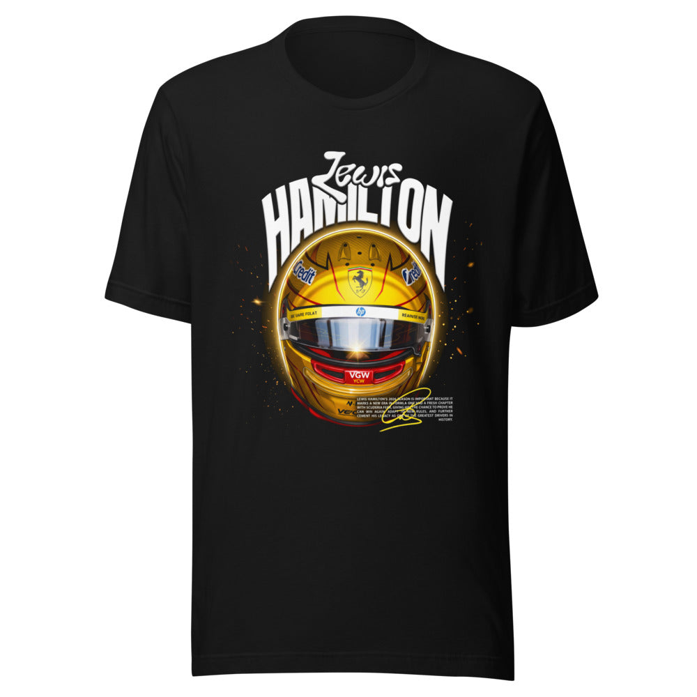 Playera Gold Carbon Fiber F1 Helmet - Frente grande