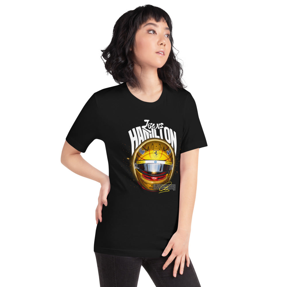 Playera Gold Carbon Fiber F1 Helmet - Modelo femenina