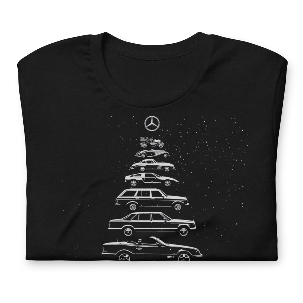 Playera Mercedes Christmas Tree - Doblado