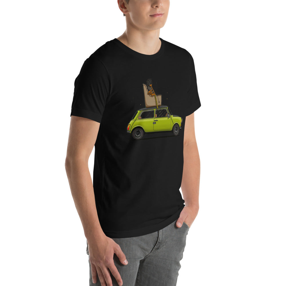 Playera Mr Bean Green Mini Armchair Teddy - Modelo masculino lateral
