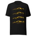 Playera Neon Yellow Sports Car Evolution Silhouettes - Frente grande