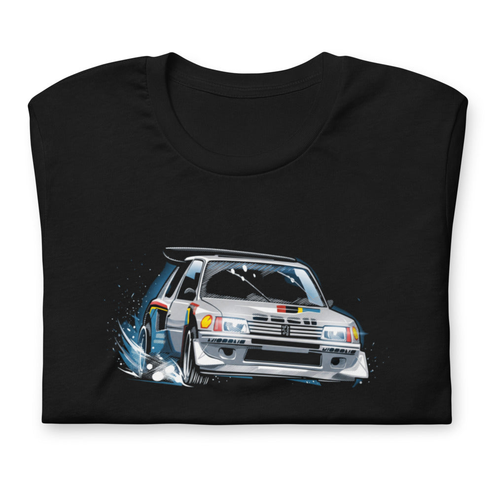 Playera Peugeot 205 Turbo 16 Rally Snow Drift - Doblado