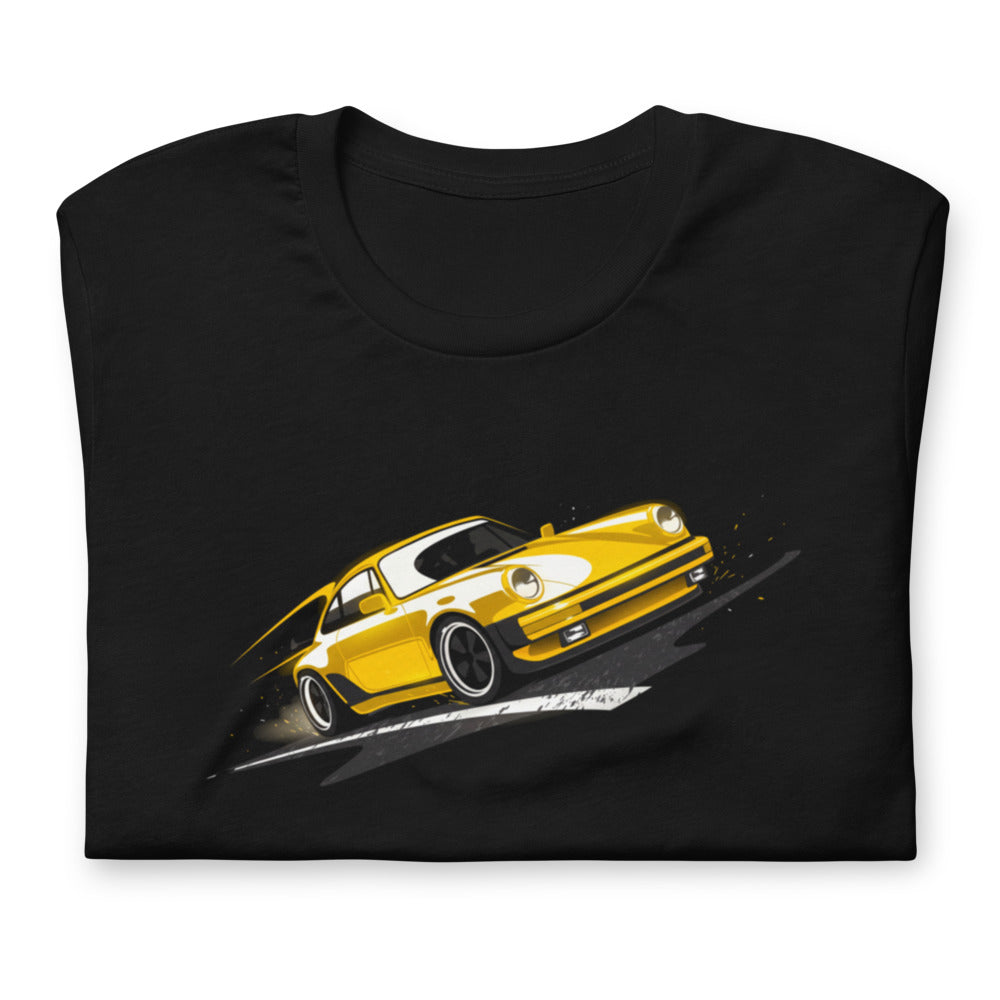 Playera Porsche 911 Yellow Classic Road Streak - Doblado