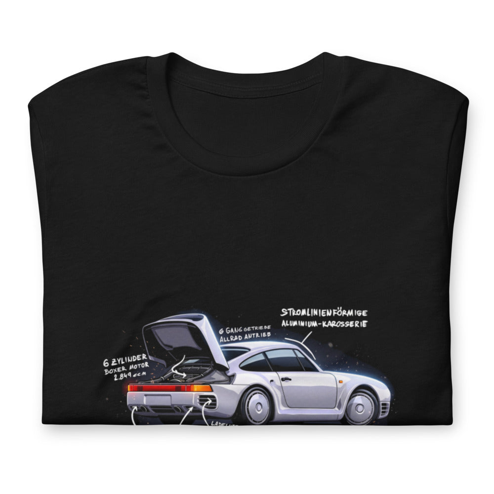 Playera Porsche 959 Doppelter Turbo - Doblado