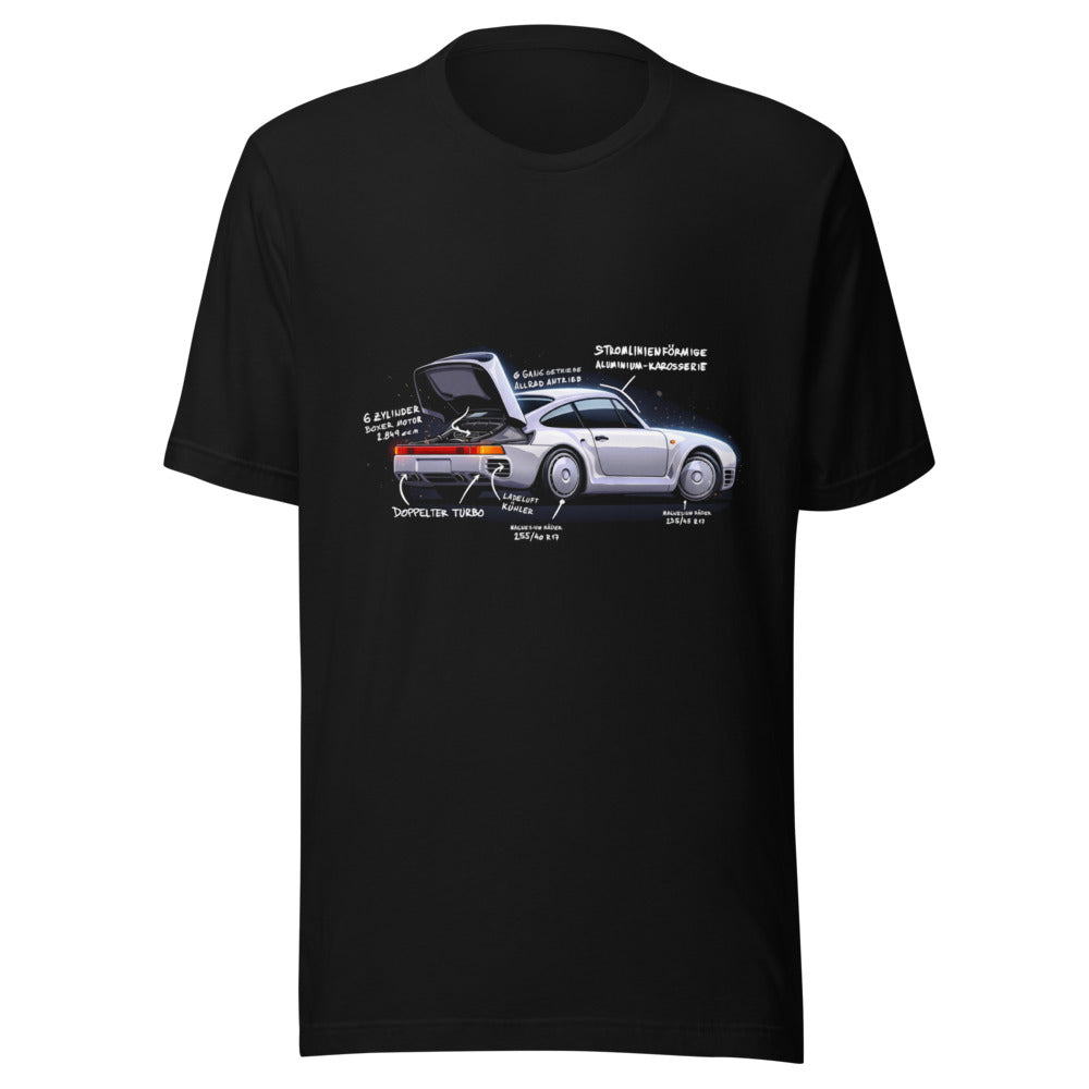 Playera Porsche 959 Doppelter Turbo - Frente grande