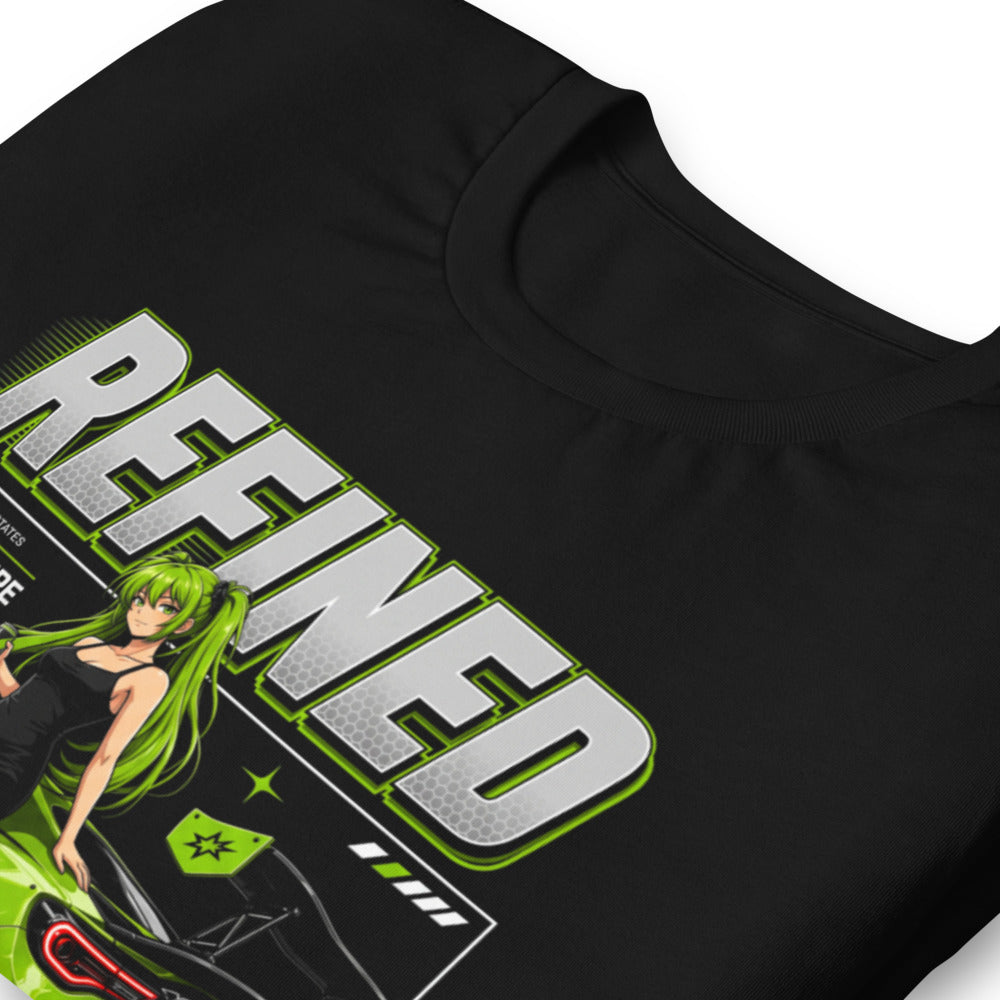 Playera Refined Green Widebody Coupe Anime Girl - Doblado zoom