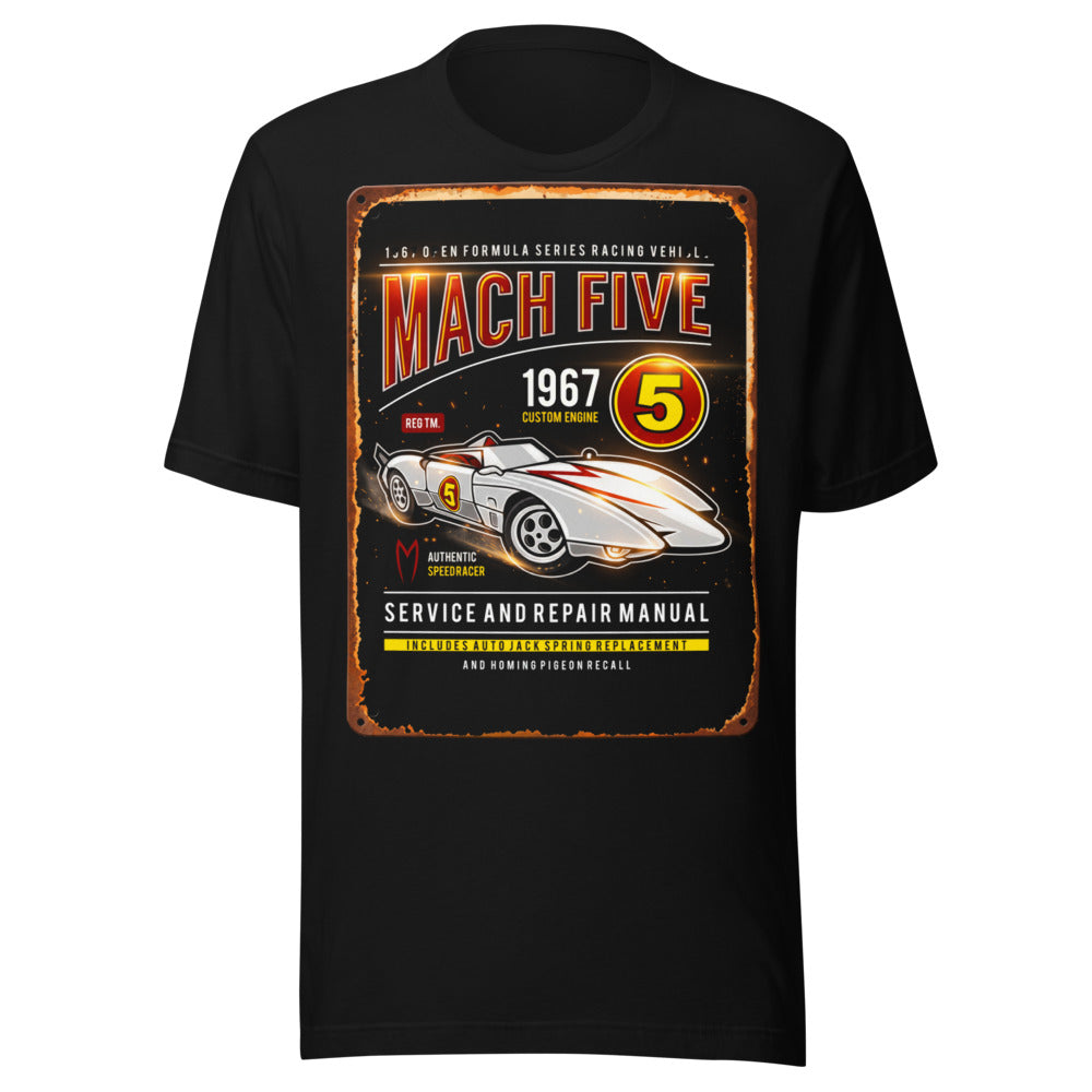Playera Speed Racer Mach Five Service Manual - Frente grande