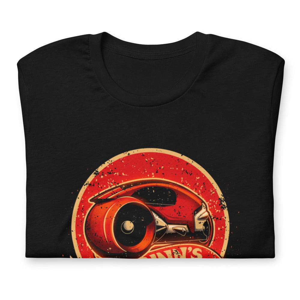 Playera Tron Flynn's Arcade Red Light Cycle - Doblado