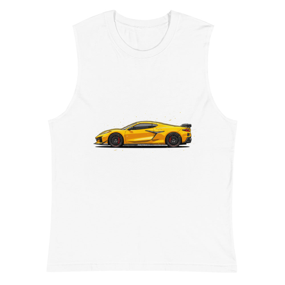 Sin Mangas Corvette C8 Yellow Red Calipers - Plano