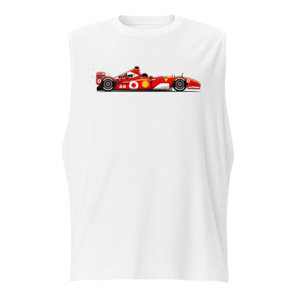 Sin Mangas Ferrari F1 Red Race Car Side Profile - Frente