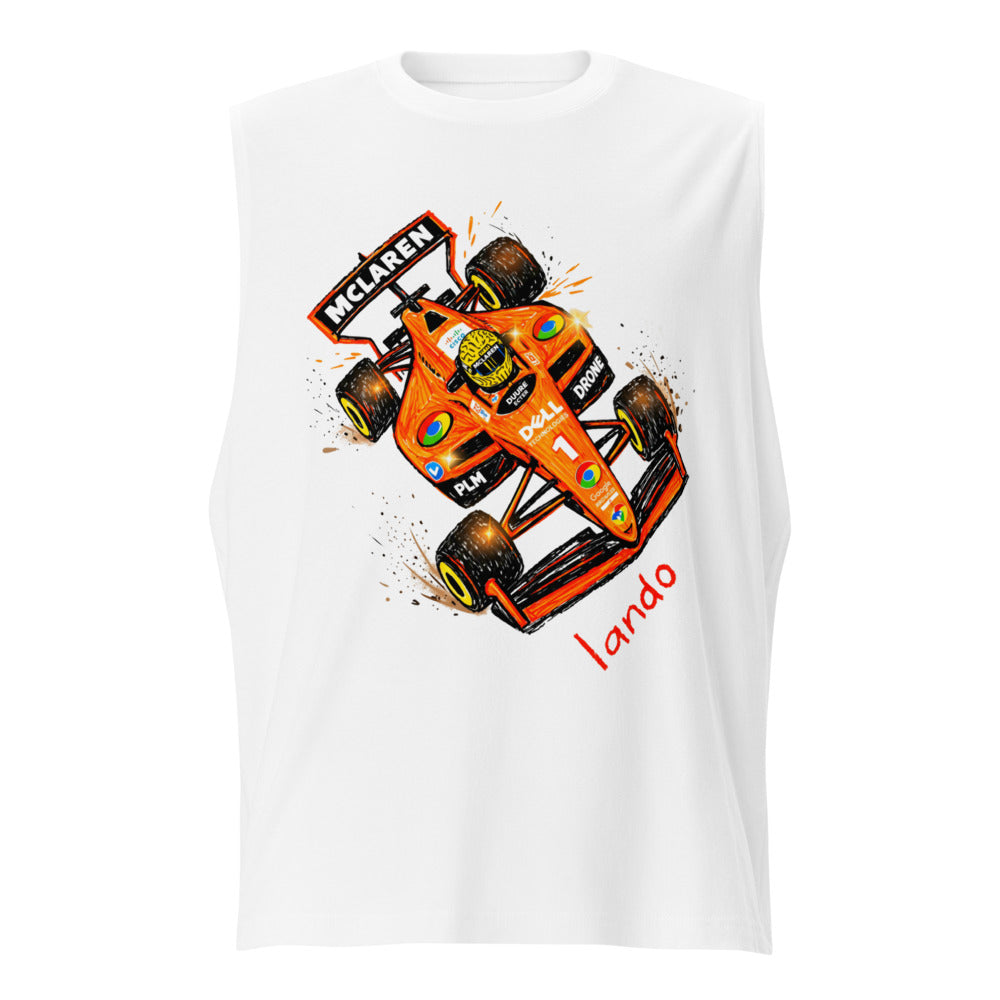 Sin Mangas Lando McLaren F1 Orange Car Sketch - Frente