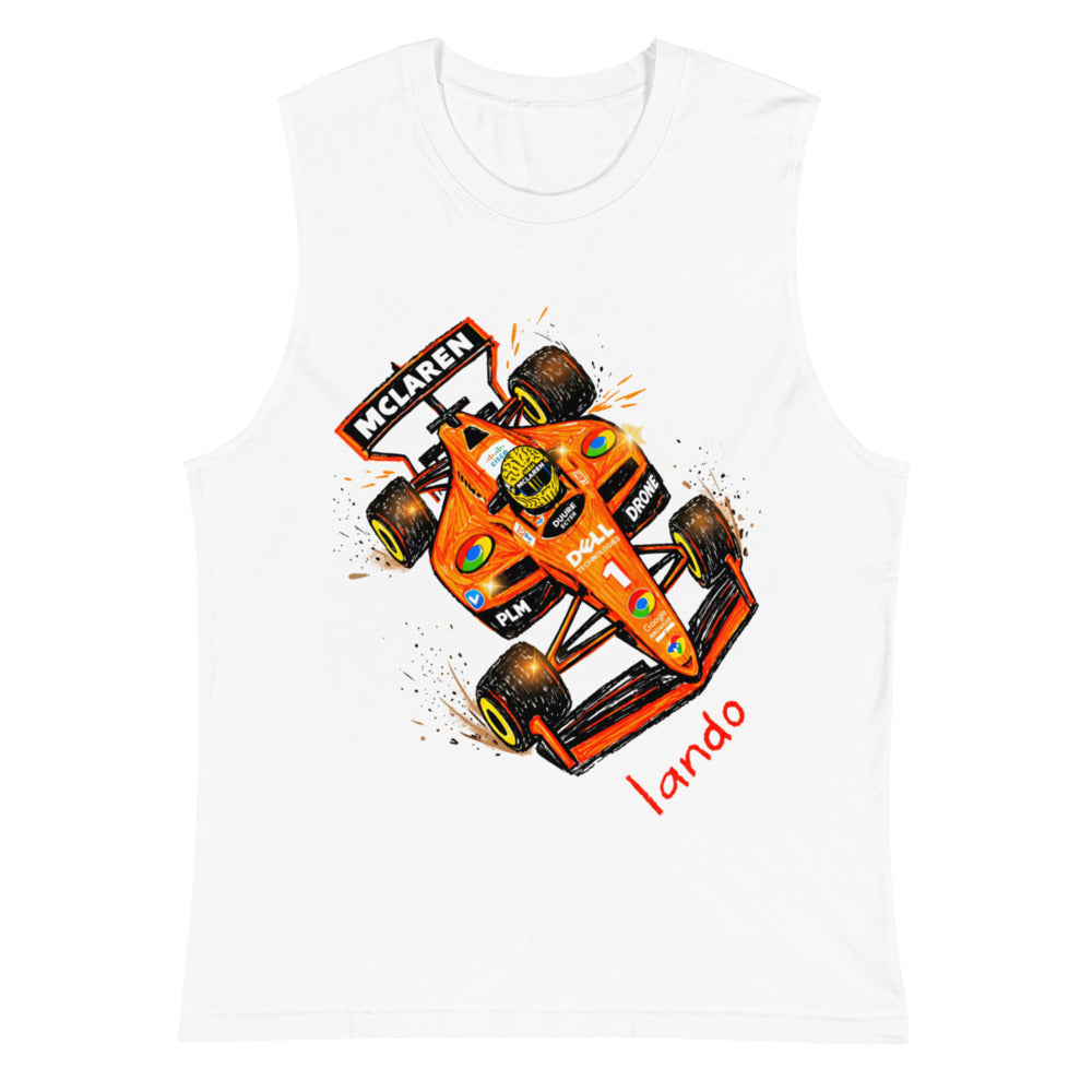 Sin Mangas Lando McLaren F1 Orange Car Sketch - Plano