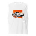 Sin Mangas Porsche 911 GT1 White Orange Sparks - Frente