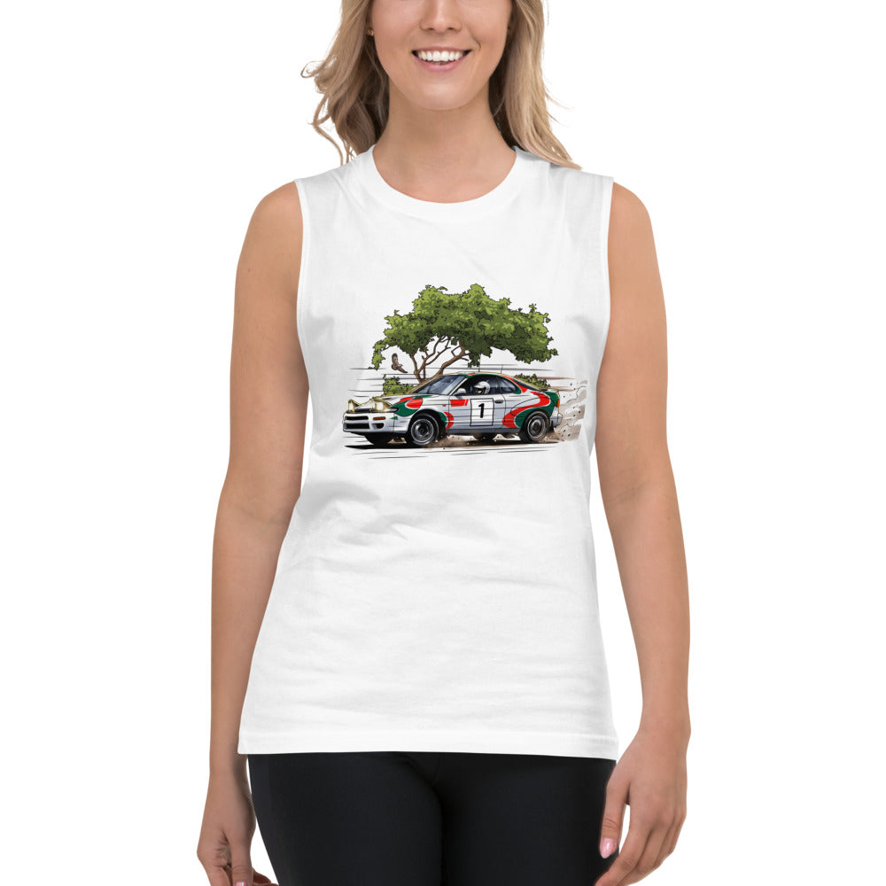 Sin Mangas Rally Car Number 1 Dirt Drift - Modelo femenina