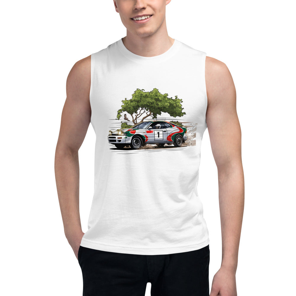 Sin Mangas Rally Car Number 1 Dirt Drift - Modelo masculino