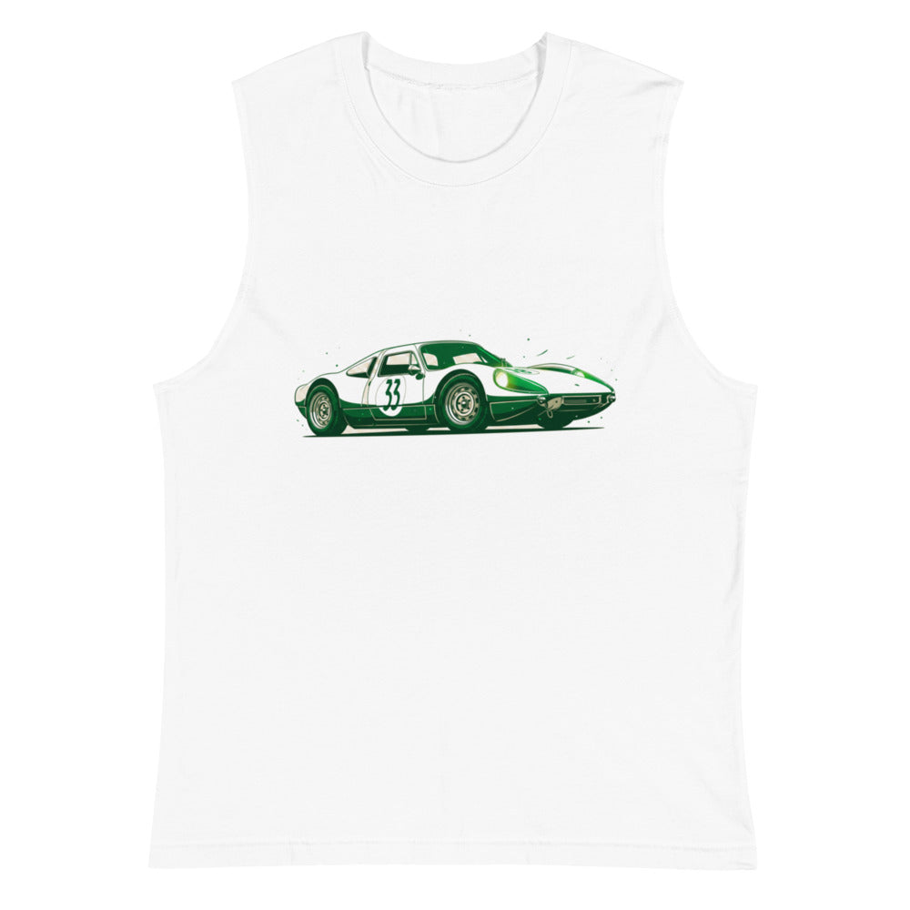 Sin Mangas Vintage Green Racing Coupe Number 33 - Plano